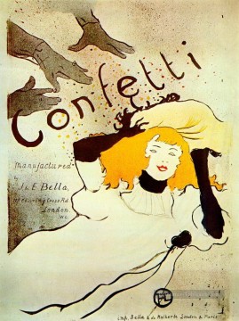 confetti 1894 Toulouse Lautrec Henri de Peinture à l'huile
